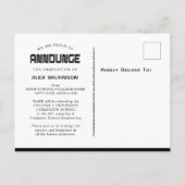 2022スクリプモダントはっきりした白黒フォトグラード 案内ポストカード (裏面)