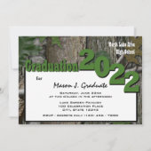 2022ツリー迷彩柄卒業ツインフォトハンターグリーン 招待状 (裏面)