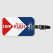 2022ハウススピーカートランプ大統領2024 ラゲッジタグ (正面横)