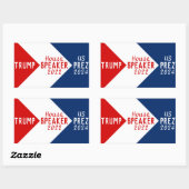 2022ハウススピーカートランプ大統領2024 長方形シール (シート)