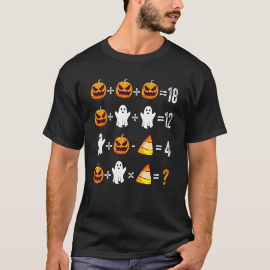 2022ハロウィーン操作順クイズ算数教え数 Tシャツ (正面)