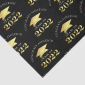 2022パーソナライズされた年クラスの黒い金ゴールド 薄葉紙 (詳細)