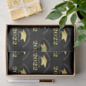 2022パーソナライズされた年クラスの黒い金ゴールド 薄葉紙 (ギフト)