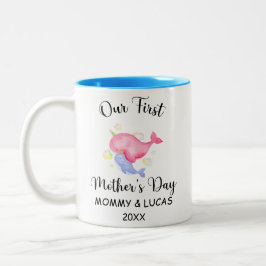 2022パーソナライズされた年初の母の日、カスタム写真 ツートーンマグカップ