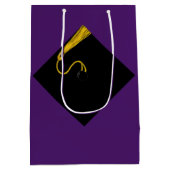 2022パーソナライズされた年卒業 ミディアムペーパーバッグ (裏面)