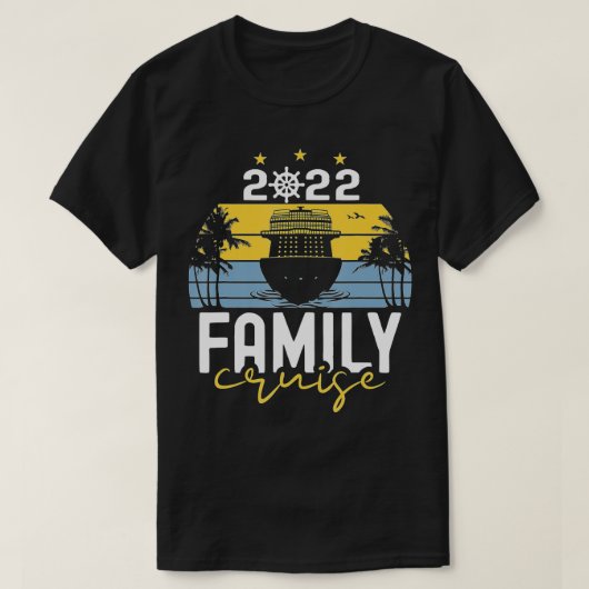 2022ファミリークルーズスクワッドクルーズ船バケーショントリップ Tシャツ (デザイン正面)
