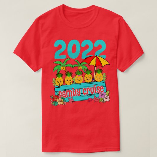 2022ファミリークルーズ男女の子女セーリング Tシャツ (デザイン正面)