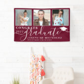 2022フォトコラージュ卒業バナーバーガンディ 横断幕 (インサイチュ)