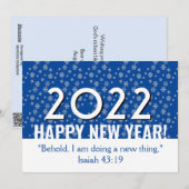 2022ブルースノーフレークCHRISTIAN新年 シーズンカード (正面/裏面)