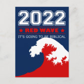 2022ミッドterms RED WAVE聖書的になる ポストカード (正面)