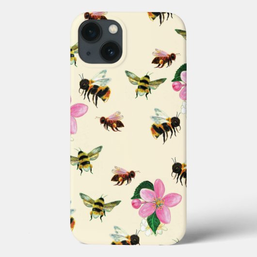 2022ミツバチと(昆虫)マルハナバチ Case-Mate iPhoneケース (裏面)