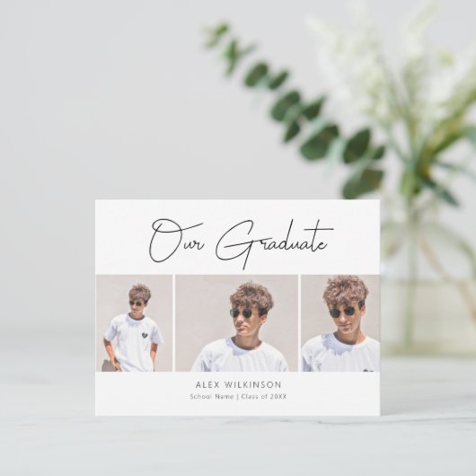 2022ミニマモダンリスト書道3写真グラード 案内ポストカード (スタンド正面)