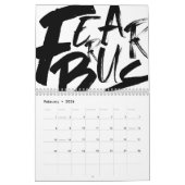 2022ミニマル抽象芸術白黒カレンダー カレンダー (2月 2026)