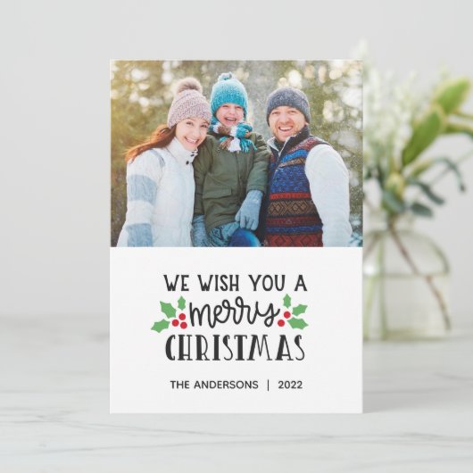 2022メリークリスマスフォトホリデーカード シーズンカード (スタンド正面)