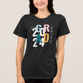 2022モダン年のグラーミニマルドタイポグラフィクラス トライブレンドTシャツ (正面)