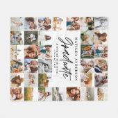 2022モダン年数々の写真スタイリッシュ大学院生 フリースブランケット (正面(横))