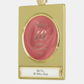 2022ルビー結婚40周年記念金ゴールドめっき版 ゴールドプレートバナーオーナメント (左)