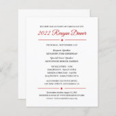 2022レーガンディナー政治資金集め招待状 (正面/裏面)