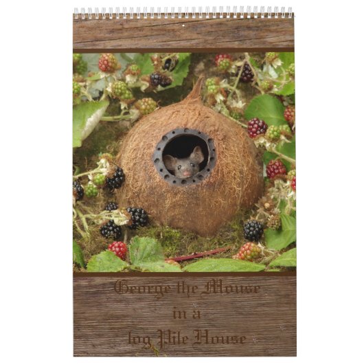 2022ログパイルハウスカレンダーでマウスをジョージ カレンダー (カバー)