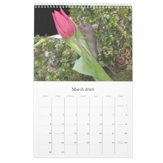 2022ログパイルハウスカレンダーでマウスをジョージ カレンダー (3月 2026)