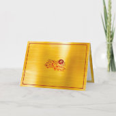 2022中国の年明けはっきりしたかタイガー金箔レッド シーズンカード (裏面)