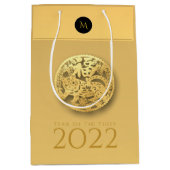 2022中国の年Tiger Year エレガント MGB ミディアムペーパーバッグ (正面)