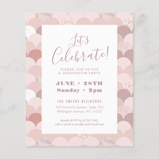 2022予算バラ金ゴールドグリッターガールグラード招待状 チラシ (裏面)