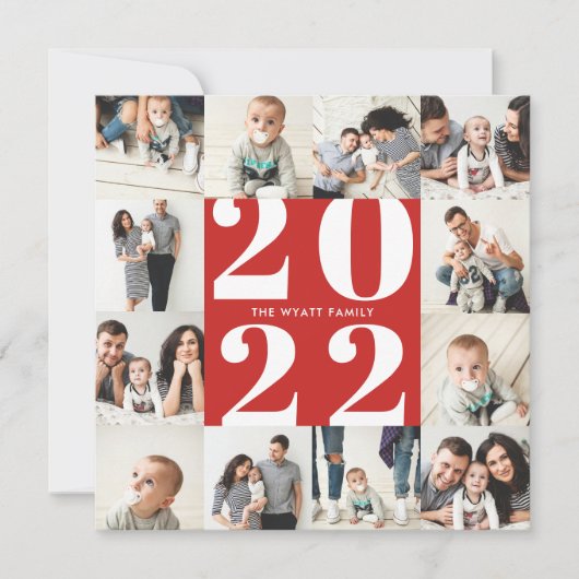 2022休日12フォトコラージグリッド シーズンカード (正面)