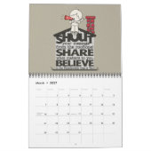 2022信じ年の全ハートカレンダー カレンダー (3月 2027)