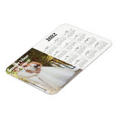 2022写真パーソナライズされたカレンダー水平 マグネット (左側)