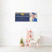 2022卒業グリッターネービーブルー金ゴールド 横断幕 (インサイチュ)