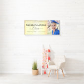 2022卒業グリッター金ゴールドブラック 横断幕 (インサイチュ)