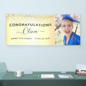 2022卒業グリッター金ゴールドブラック 横断幕 (トレードショー)