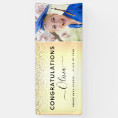 2022卒業グリッター金ゴールドブラック 横断幕 (縦)