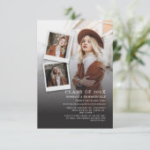 2022卒業パーティー4枚の写真モダン卒業 招待状 (スタンド正面)