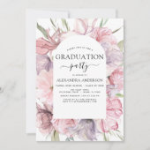 2022卒業ボホダスティピンクパープル招待状 招待状 (正面)
