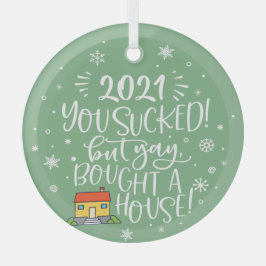 2022吸が、家の買おもしろいを保存する ガラスオーナメント