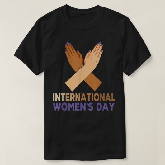2022国際的年女子デー3月8日Bを休む Tシャツ (デザイン正面)