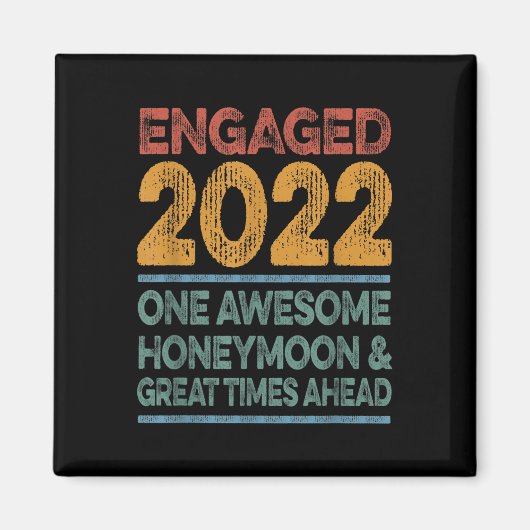 2022婚約素晴らしハネムーン結婚ズ花嫁Gr マグネット (正面)