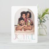 2022家族の写真ミニマルなアーチJOYFULカラー 案内状 (スタンド正面)