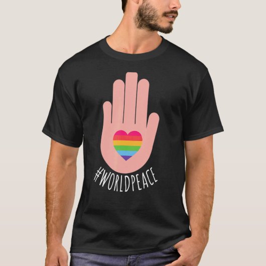2022平和グローバル平和国際的統一愛P Tシャツ (正面)