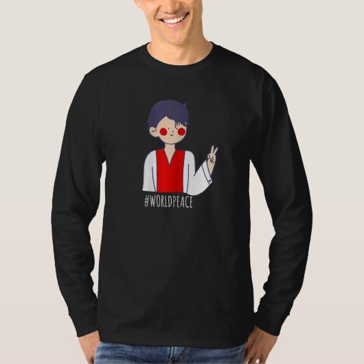2022平和グローバル平和国際的統一愛P Tシャツ (正面)