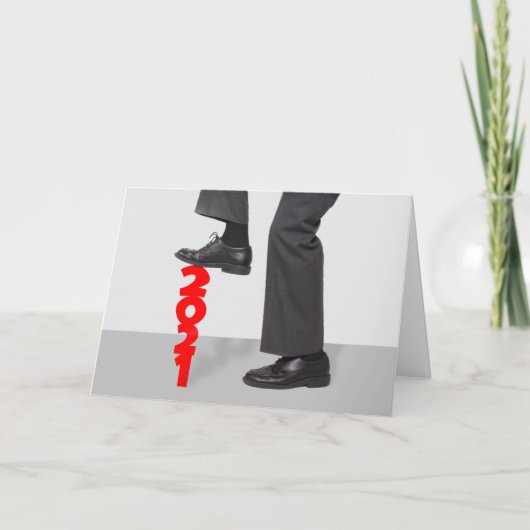 2022年あけましておめでとう! 2021年を怒りで踏みつぶす男 シーズンカード (正面)