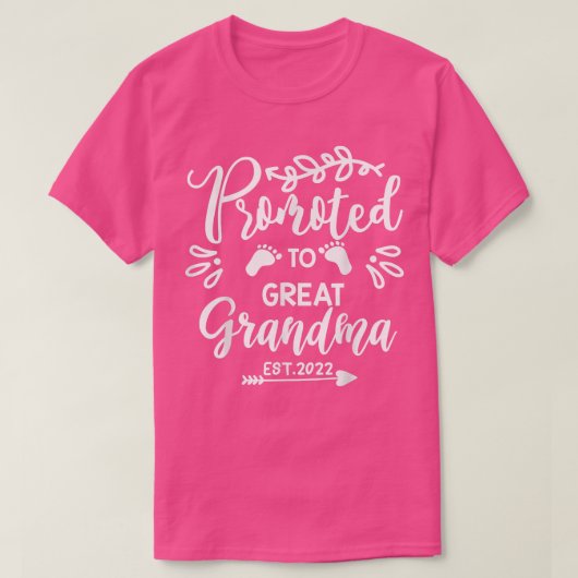 2022年おばあちゃん素晴らしの妊娠リビールに昇進 Tシャツ (デザイン正面)