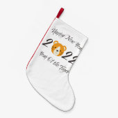 2022年おめでとうの年 スモールクリスマスストッキング (正面 (吊り時))