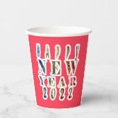 2022年おめでとう 紙杯 紙コップ (正面)