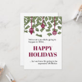 2022年おもしろいのクリスマスカード カード (正面/裏面インサイチュ)