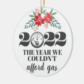 2022年おもしろいはガスクリスマスを支払えなかった セラミックオーナメント (左)