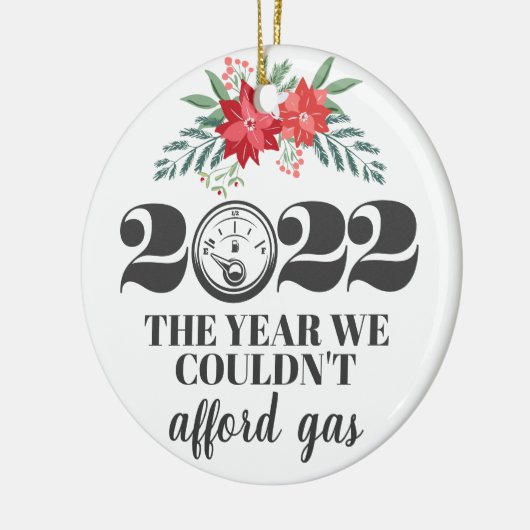 2022年おもしろいはガスクリスマスを支払えなかった セラミックオーナメント (左)