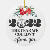 2022年おもしろいはガスクリスマスを支払えなかった セラミックオーナメント (裏面)